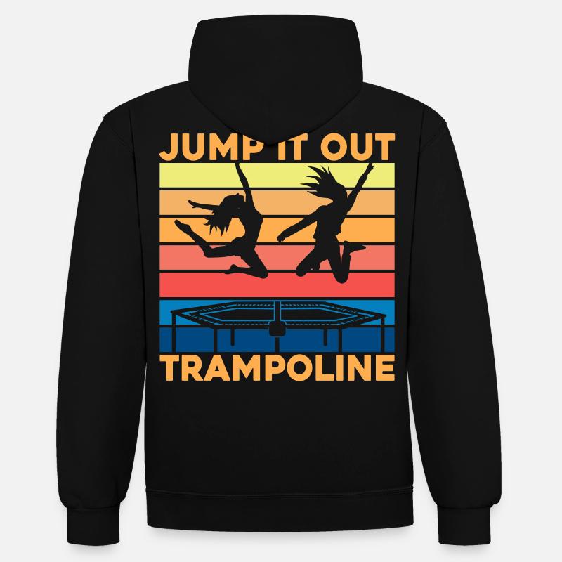 Jump it out Trampoline - Sweat à capuche contrasté - noir/or
