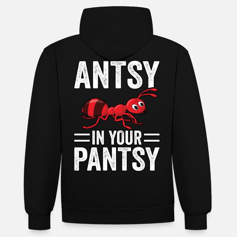 Antsy dans ton pantalon - Sweat à capuche contrasté - noir/or