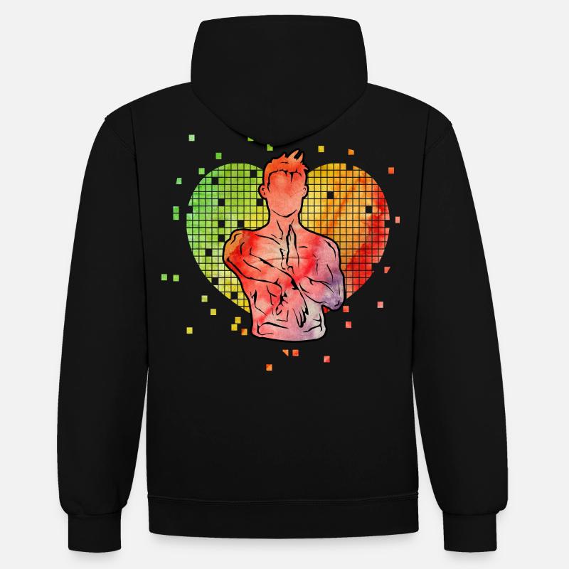 Wing Chun - Sweat à capuche contrasté - noir/or