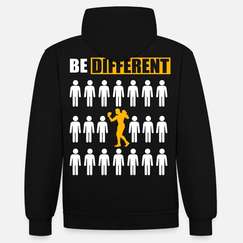 La boxe sera différente - Sweat à capuche contrasté - noir/or