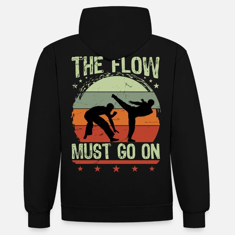 Le Flow doit continuer - Sweat à capuche contrasté - noir/or