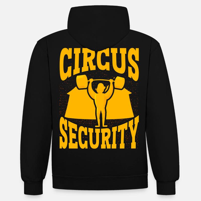 Sécurité du cirque - Sweat à capuche contrasté - noir/or