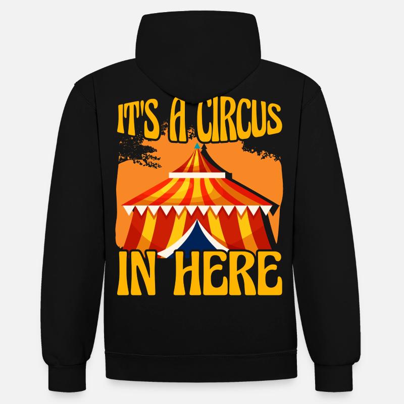C’est un cirque ici - Sweat à capuche contrasté - noir/or