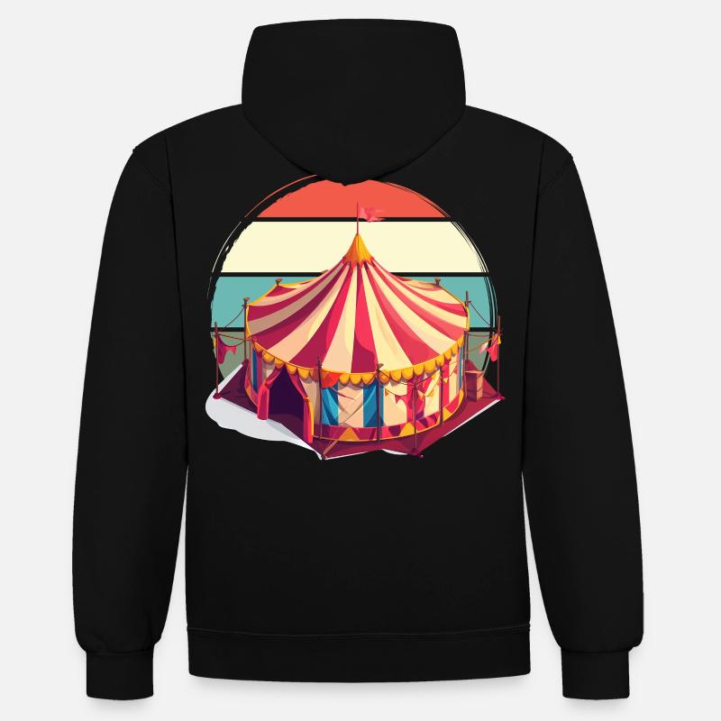 cirque - Sweat à capuche contrasté - noir/or