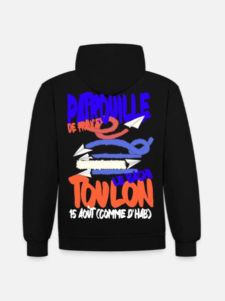 Patrouille de France Toulon 15 August - Contrast hoodie - black/gold