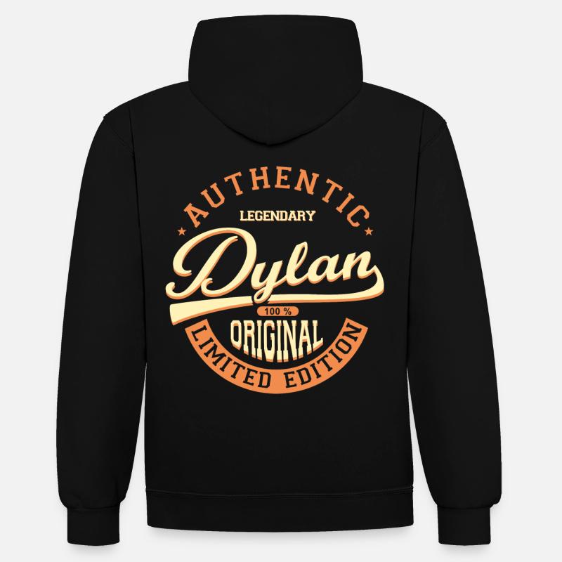 DYlAN Custom Tshirt Dylan Gift - Contrast hoodie - black/gold