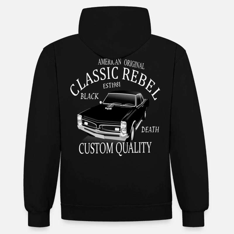 American Classic rebel - Sweat à capuche contrasté - noir/or