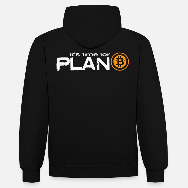 plan B - Contrast hoodie - black/gold