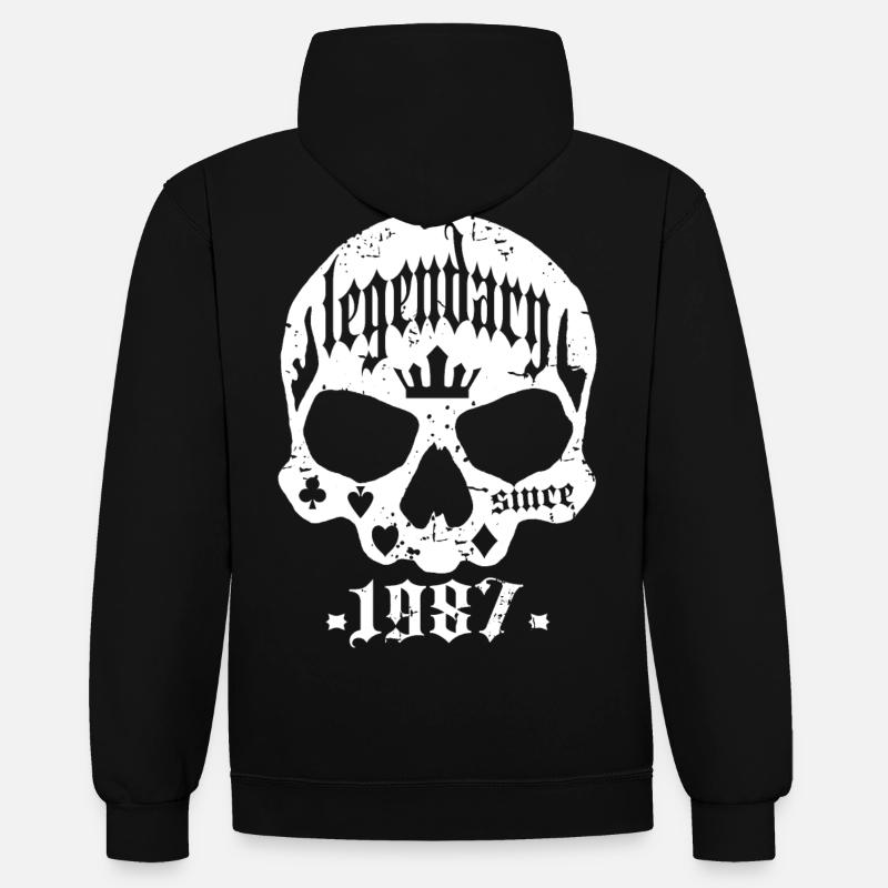 Légendaire depuis 1987 - Sweat à capuche contrasté - noir/or
