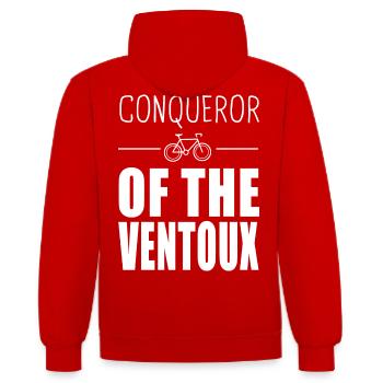 Eroberer des Ventoux - Kontrast-Hoodie - Rot/Weiß - Hinten - Luana (180cm)