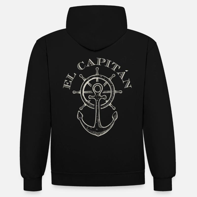 El Capitan - Sweat à capuche contrasté - noir/or