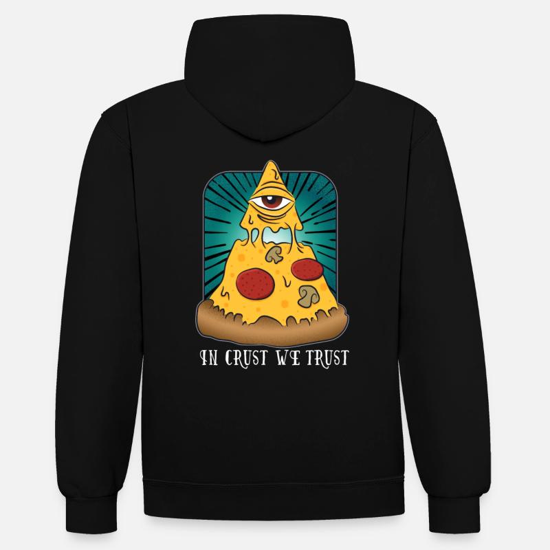 Dans Crust We Trust - Sweat à capuche contrasté - noir/or