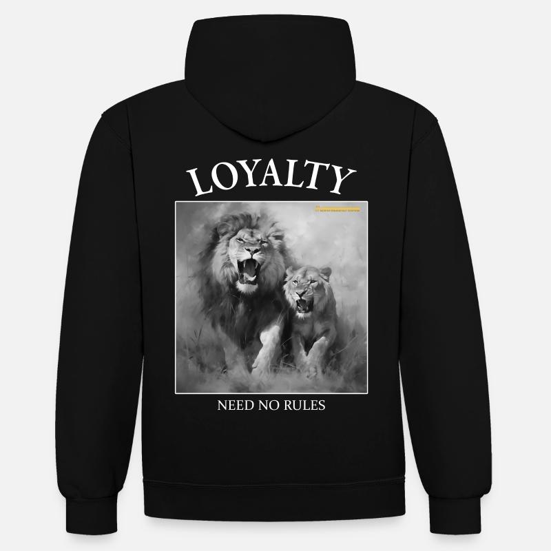 LOYALTY DOESN'T NEED LAWS - Contrast hoodie - black/gold