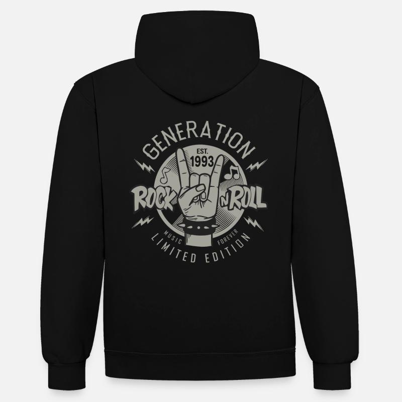 1993 Anniversaire - Sweat à capuche contrasté - noir/or