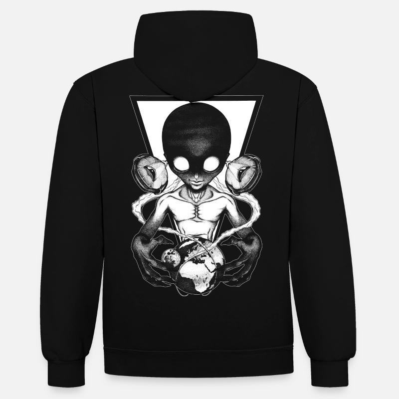 Invasion - Black version - Contrast hoodie - black/gold