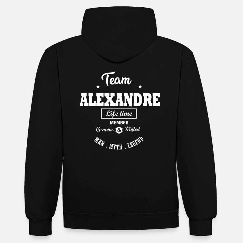 Personalized ALEXANDRE TEAM Gift - Contrast hoodie - black/gold