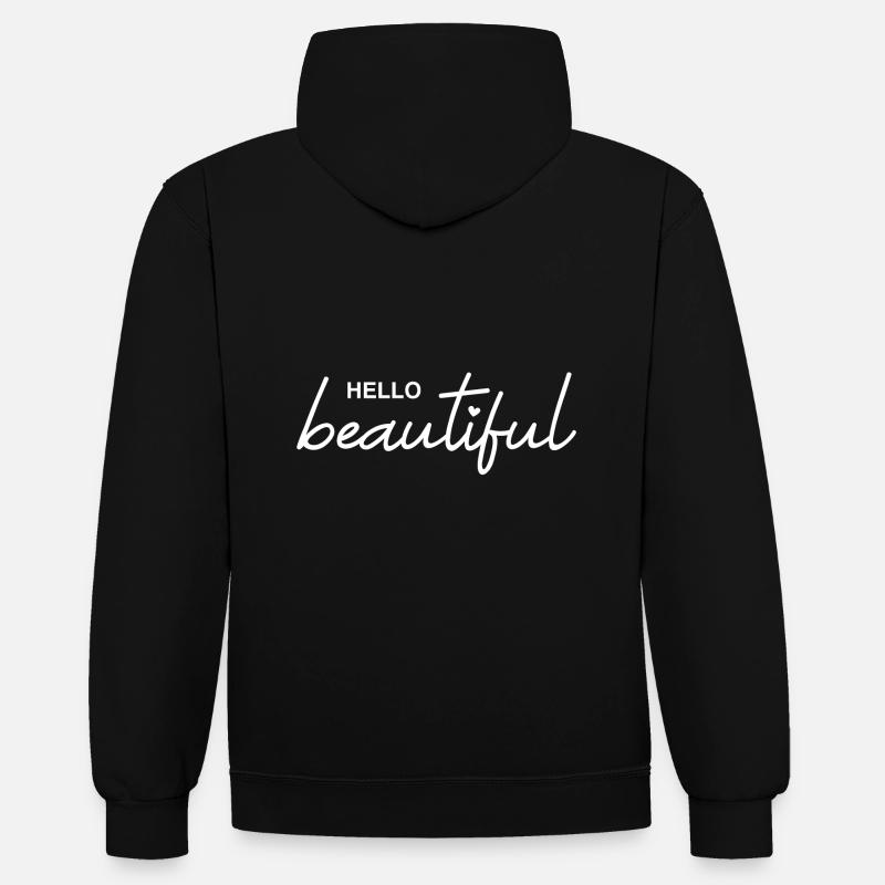 Bonjour belle - Sweat à capuche contrasté - noir/or