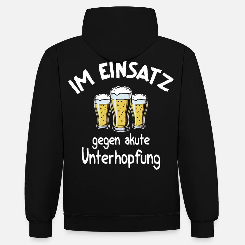 Underhopping Insert – Waitress Bartender Beer - Contrast hoodie - black/gold