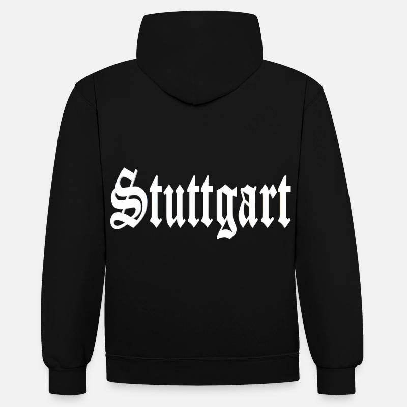 Conception de Stuttgart - Sweat à capuche contrasté - noir/or