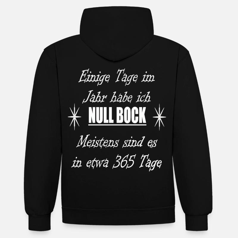 Nullbock Design - Kontrast-Hoodie - Schwarz/Gold