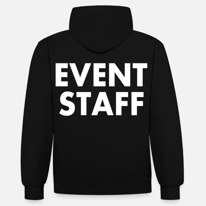 Event staff - Sweat à capuche contrasté - noir/or
