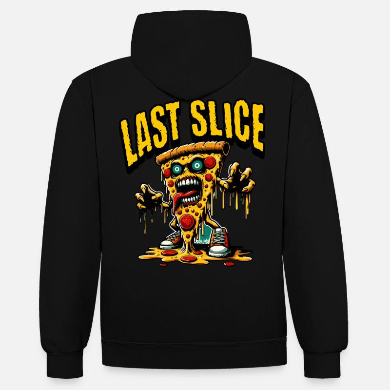 Dernière tranche - Sweat à capuche contrasté - noir/or