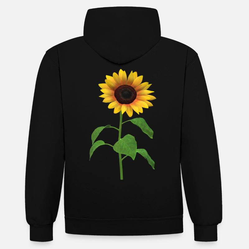 Tournesol Desgin - Sweat à capuche contrasté - noir/or