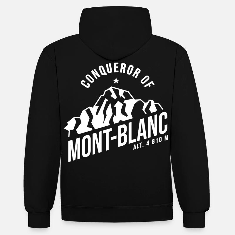 conquérant du Mont Blanc - Sweat à capuche contrasté - noir/or