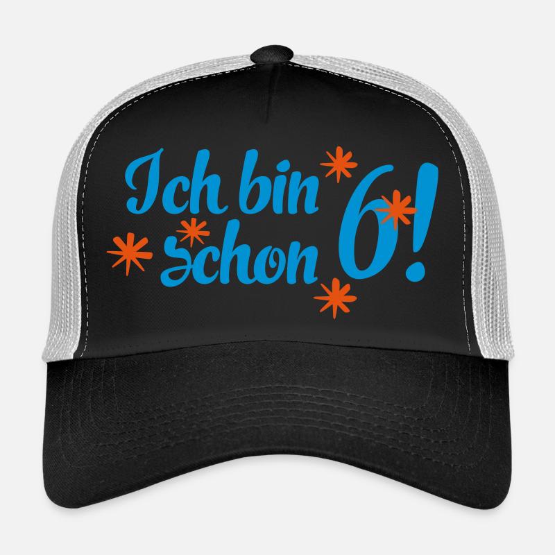 6 - Trucker Cap - Schwarz/Steingrau