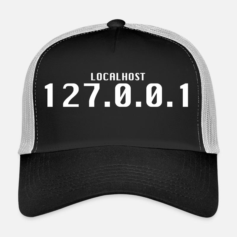 Localhost 127.0.0.1 Aucun endroit / Nerd Geek - Casquette trucker  - noir/gris pierre