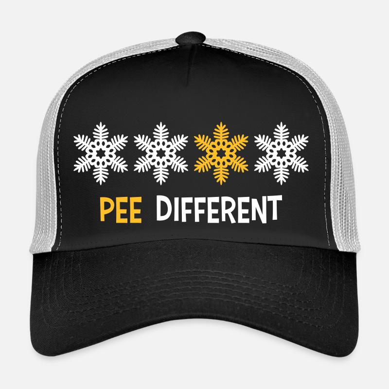 Pipi différent jaune Casquette trucker 