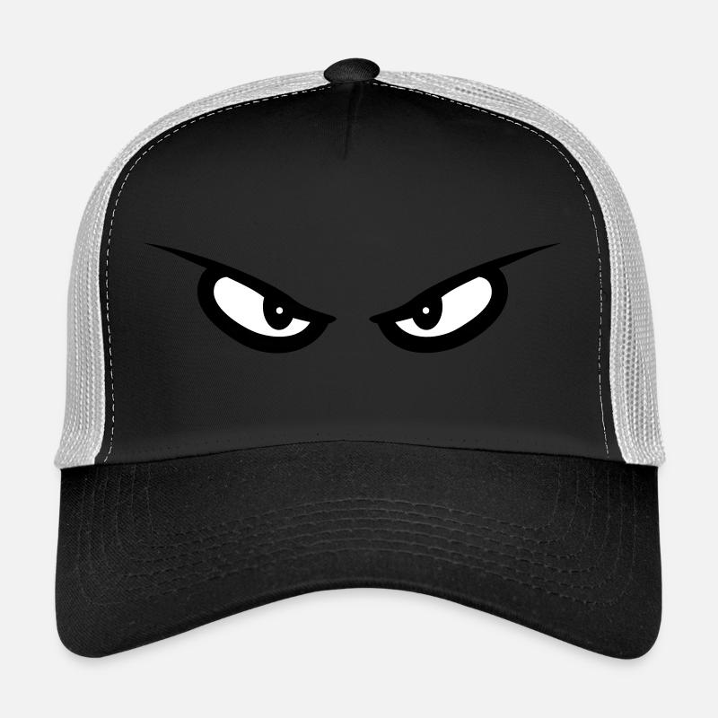 Evil Peep Cartoon Monster Horror Eyes Face Casquette trucker 
