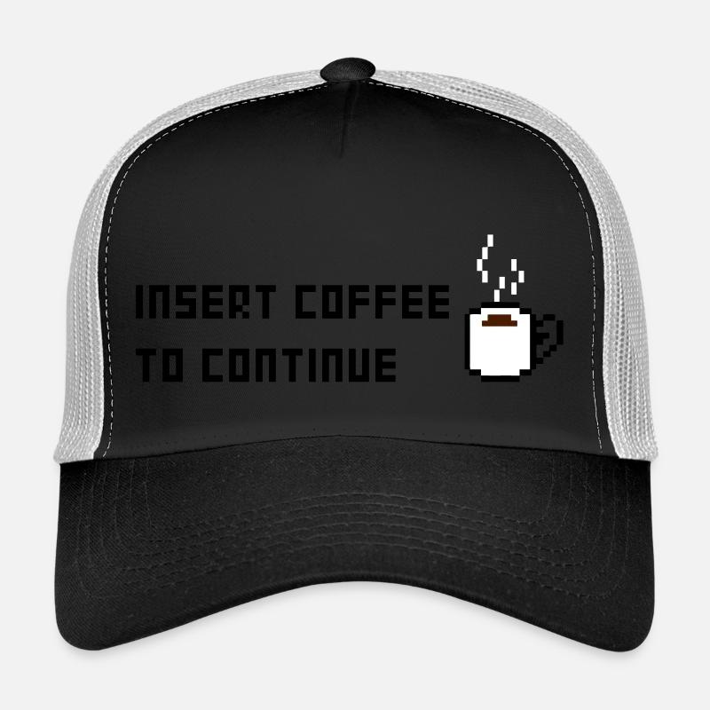 Kaffee Lebenselexier - Kaffee Rein weitermachen - Trucker Cap - Schwarz/Steingrau