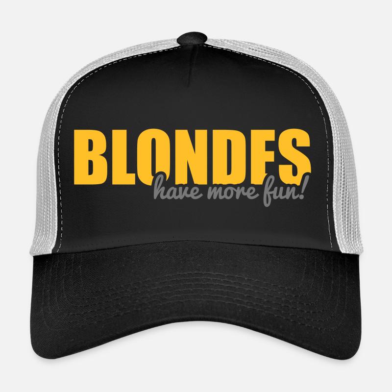 Blondes have more fun! - Trucker Cap - black/stone grey