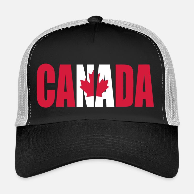 Canada - Kanada - Trucker Cap - Schwarz/Steingrau