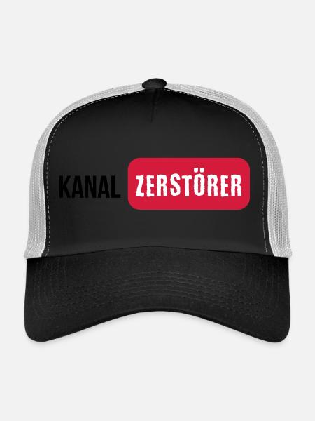 Kanalzerstörer - Trucker Cap - Schwarz/Steingrau
