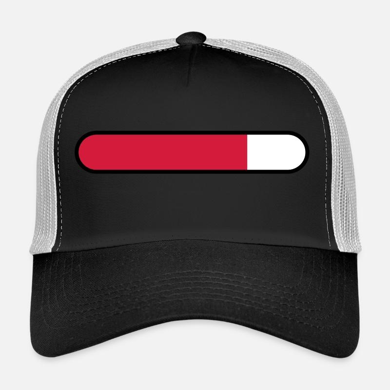 ladebalken leer - Trucker Cap - Schwarz/Steingrau