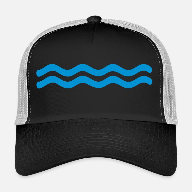 Wellen - Trucker Cap - Schwarz/Steingrau