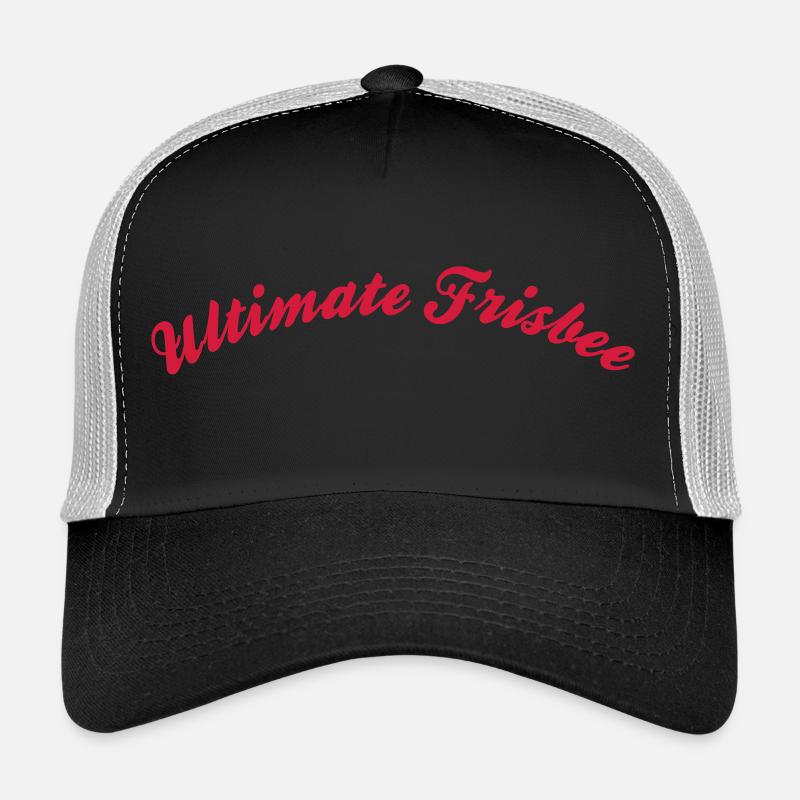 ultimate frisbee cool curved logo - Trucker Cap - Schwarz/Steingrau