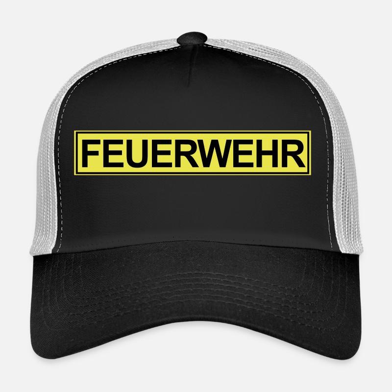 Feuerwehr Neon klein - Trucker Cap - Schwarz/Steingrau