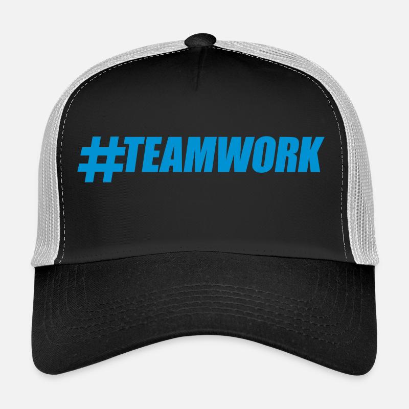 Bleu hashtag Teamwork Logo Design Crew Amis Gru Casquette trucker 