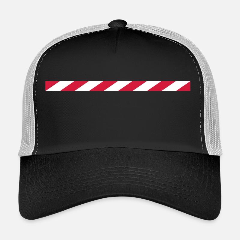 absperrband - Trucker Cap - Schwarz/Steingrau
