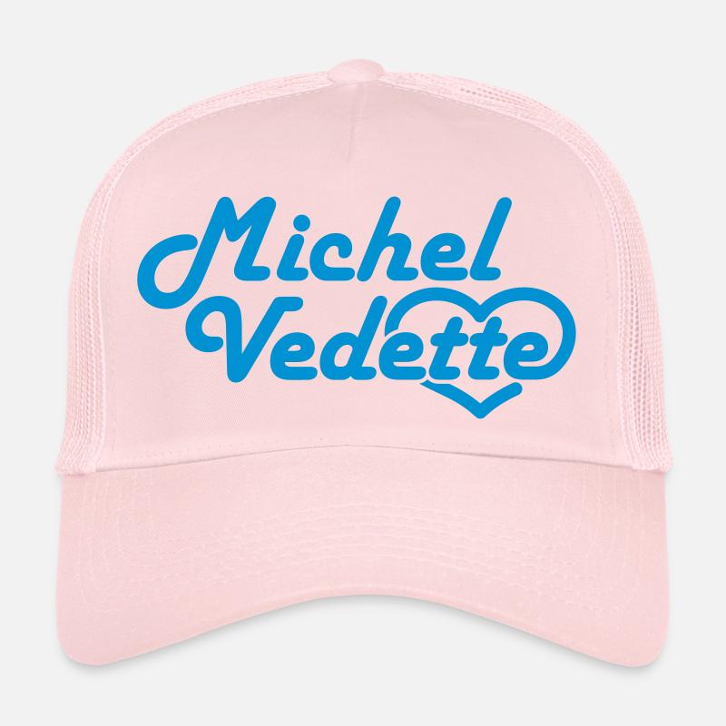 Logo Michel Vedette bleu cyan Casquette trucker 