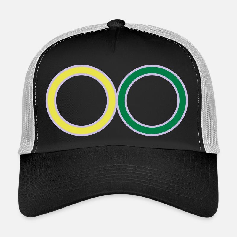 2_anneau - Casquette trucker  - noir/gris pierre
