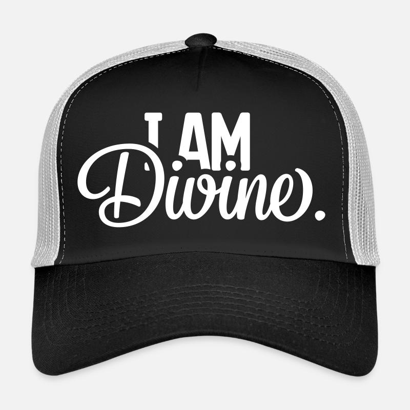 I AM Divine. - Trucker Cap - Schwarz/Steingrau