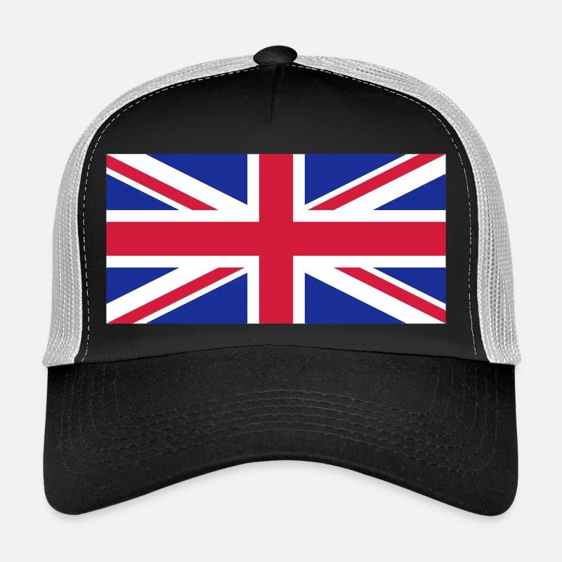 union jack uk - Trucker Cap - Schwarz/Steingrau
