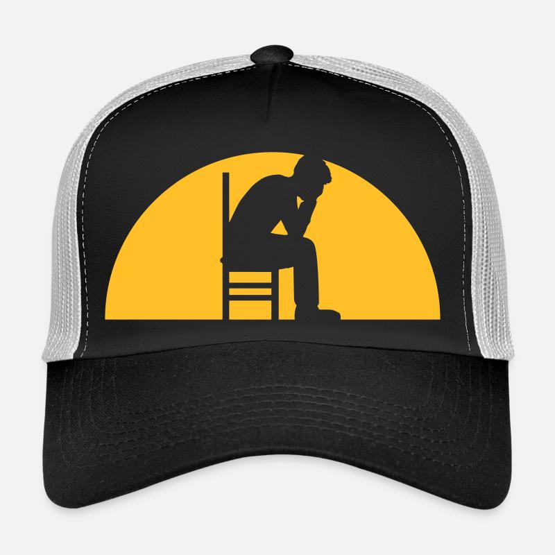 Sonne Depression Mann - Trucker Cap - Schwarz/Steingrau