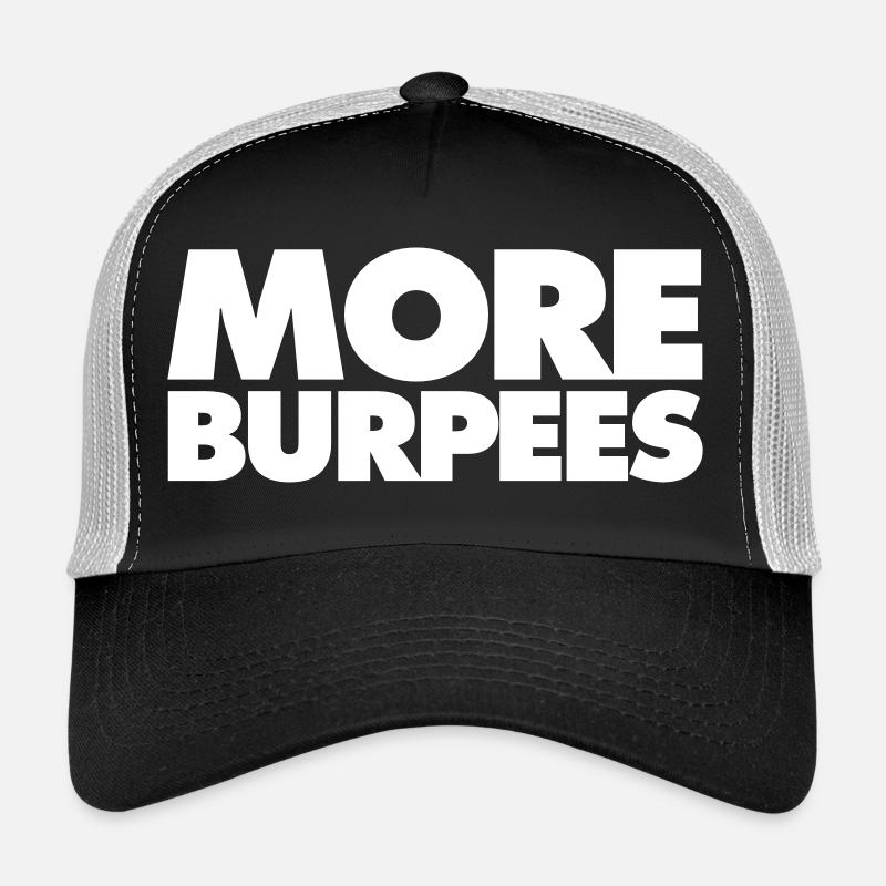 More burpees - Trucker Cap - black/stone grey