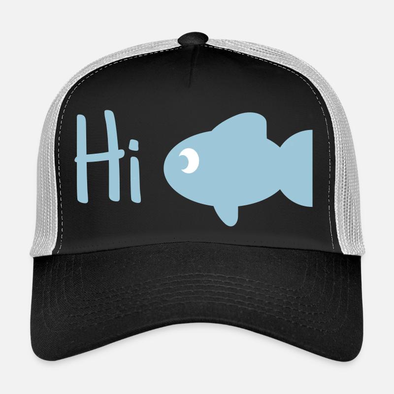 hi fish salut poisson Casquette trucker 