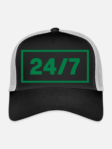 24/7 - Trucker Cap - black/stone grey - Front